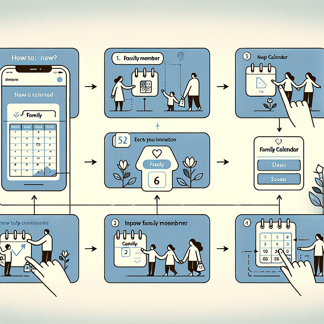 setting up a new family calendar in a calendar app