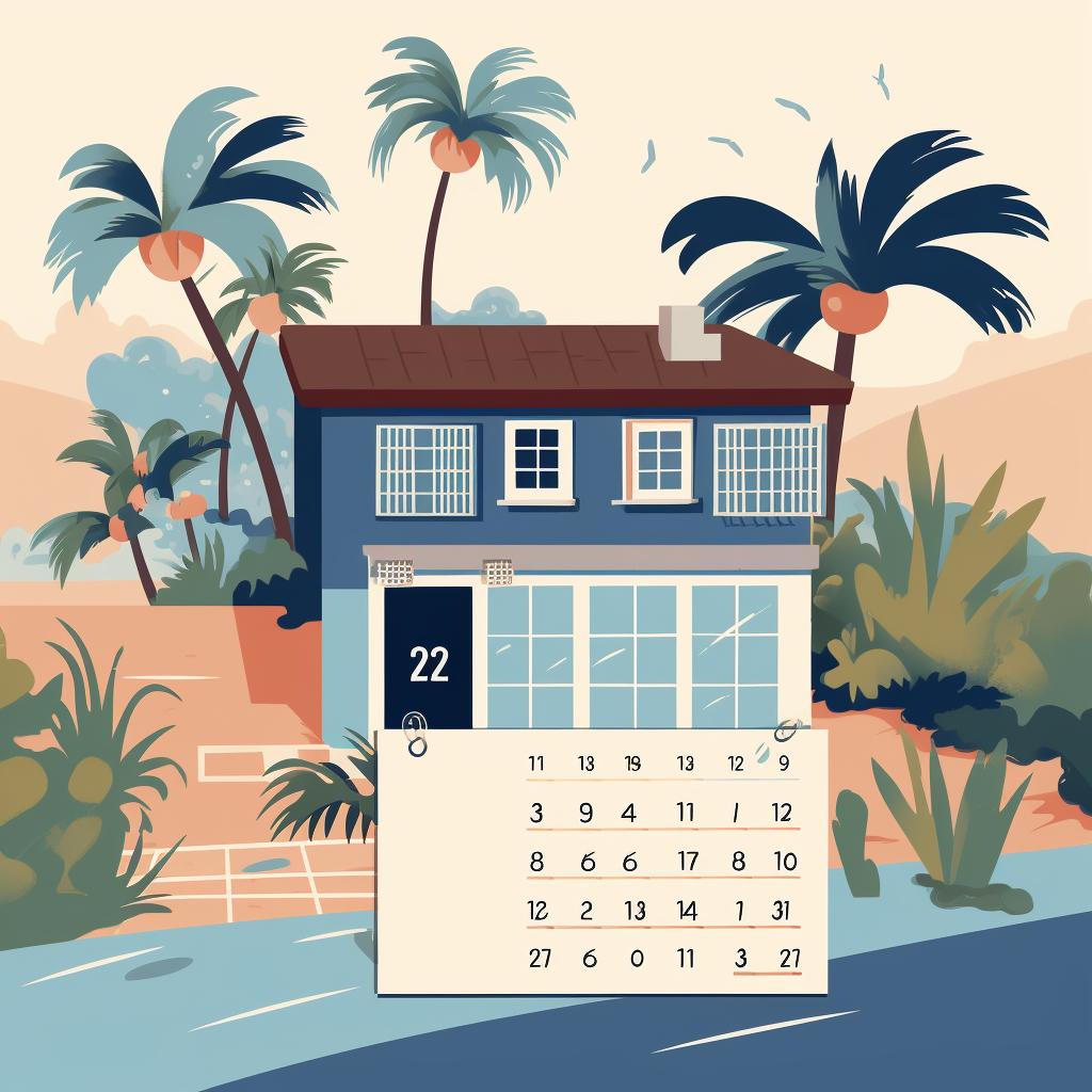 VRBO calendar with some dates highlighted as available and others as blocked